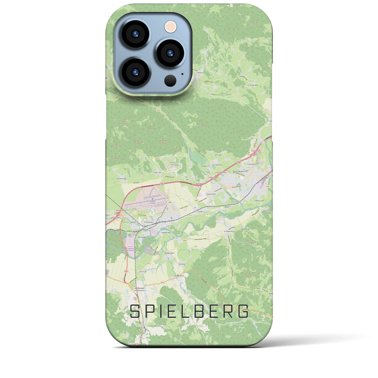 【シュピールベルク(オーストリア)】地図柄iPhoneケース(バックカバータイプ)