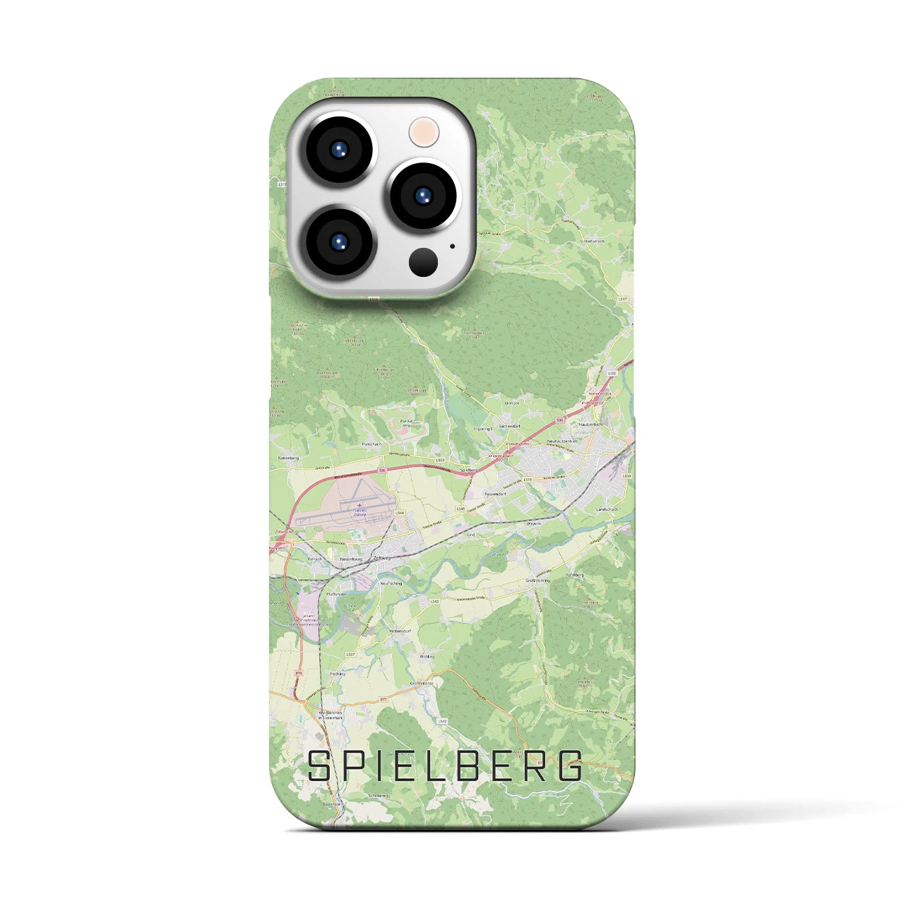【シュピールベルク(オーストリア)】地図柄iPhoneケース(バックカバータイプ)