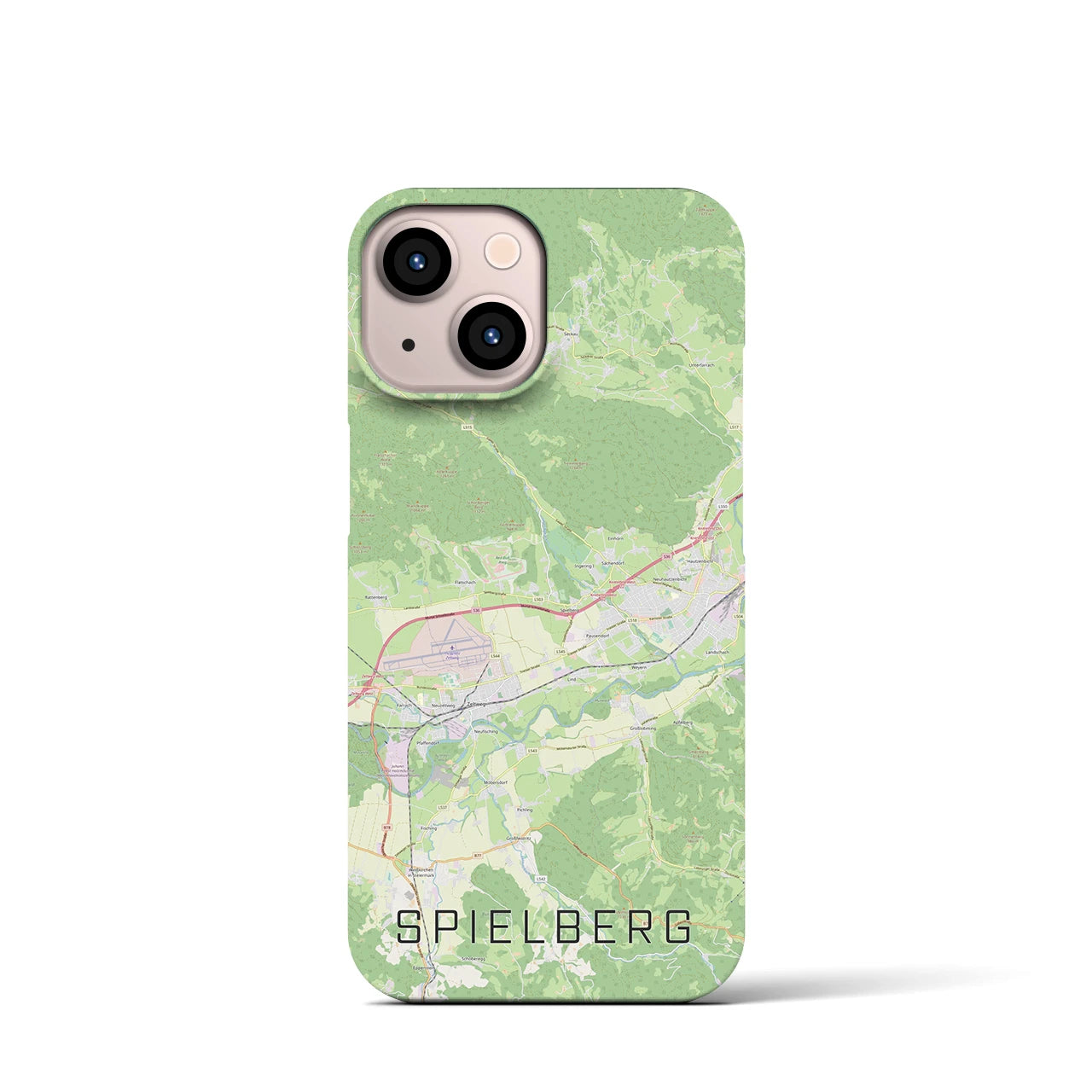 【シュピールベルク(オーストリア)】地図柄iPhoneケース(バックカバータイプ)