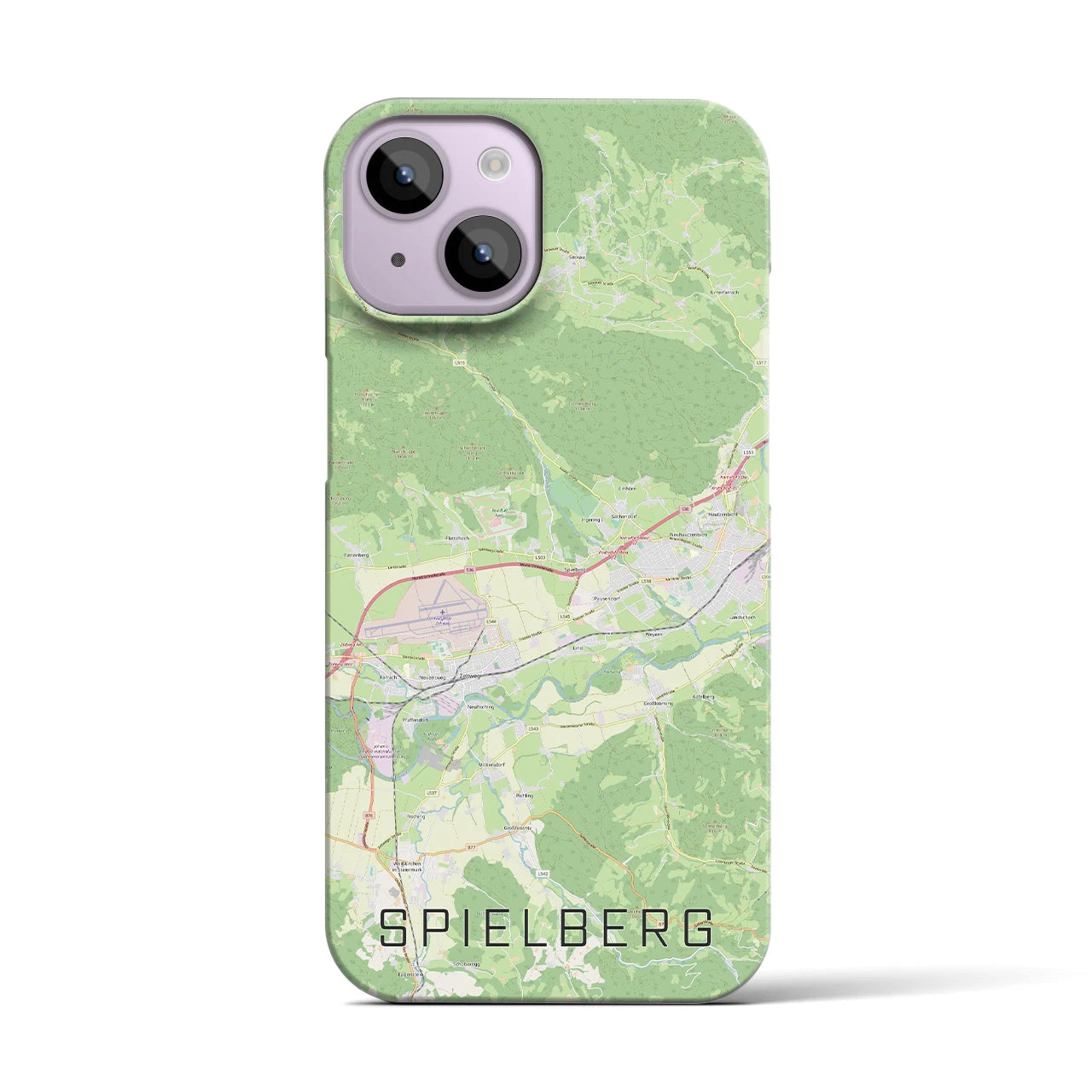 【シュピールベルク(オーストリア)】地図柄iPhoneケース(バックカバータイプ)