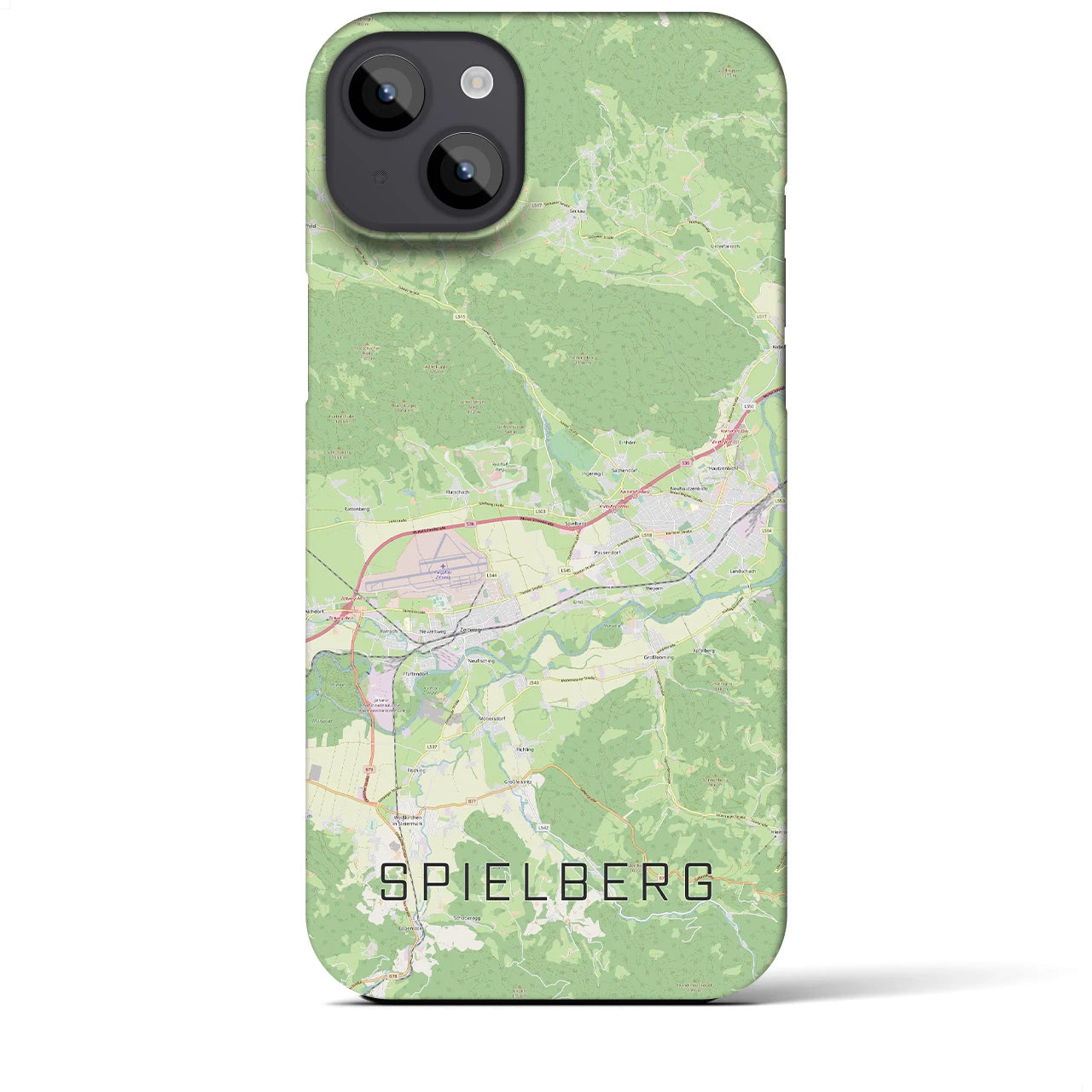【シュピールベルク(オーストリア)】地図柄iPhoneケース(バックカバータイプ)