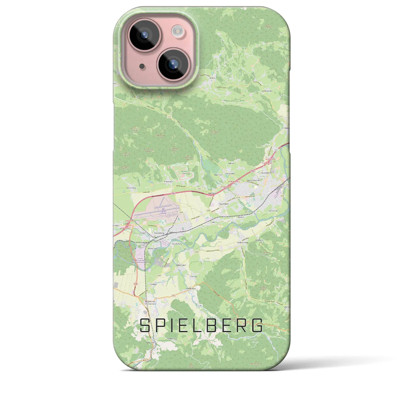 【シュピールベルク(オーストリア)】地図柄iPhoneケース(バックカバータイプ)