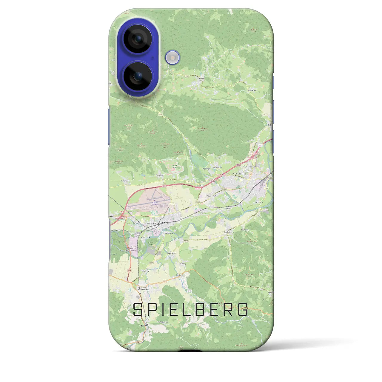 【シュピールベルク(オーストリア)】地図柄iPhoneケース(バックカバータイプ)ナチュラル・iPhone 16 Pro Max 用