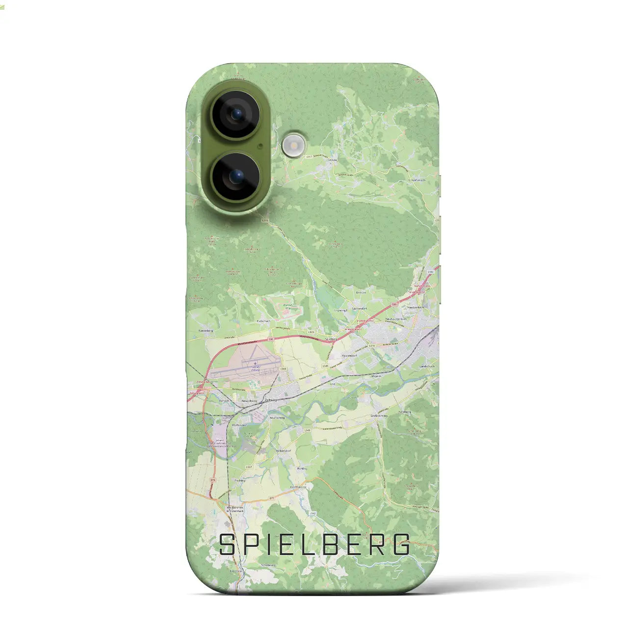 【シュピールベルク(オーストリア)】地図柄iPhoneケース(バックカバータイプ)