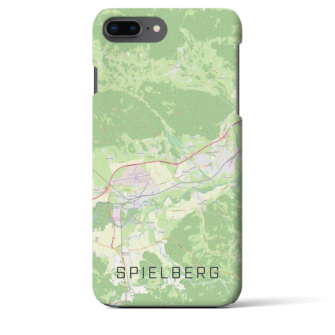 【シュピールベルク(オーストリア)】地図柄iPhoneケース(バックカバータイプ)
