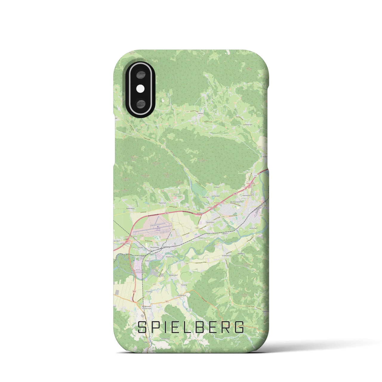 【シュピールベルク(オーストリア)】地図柄iPhoneケース(バックカバータイプ)