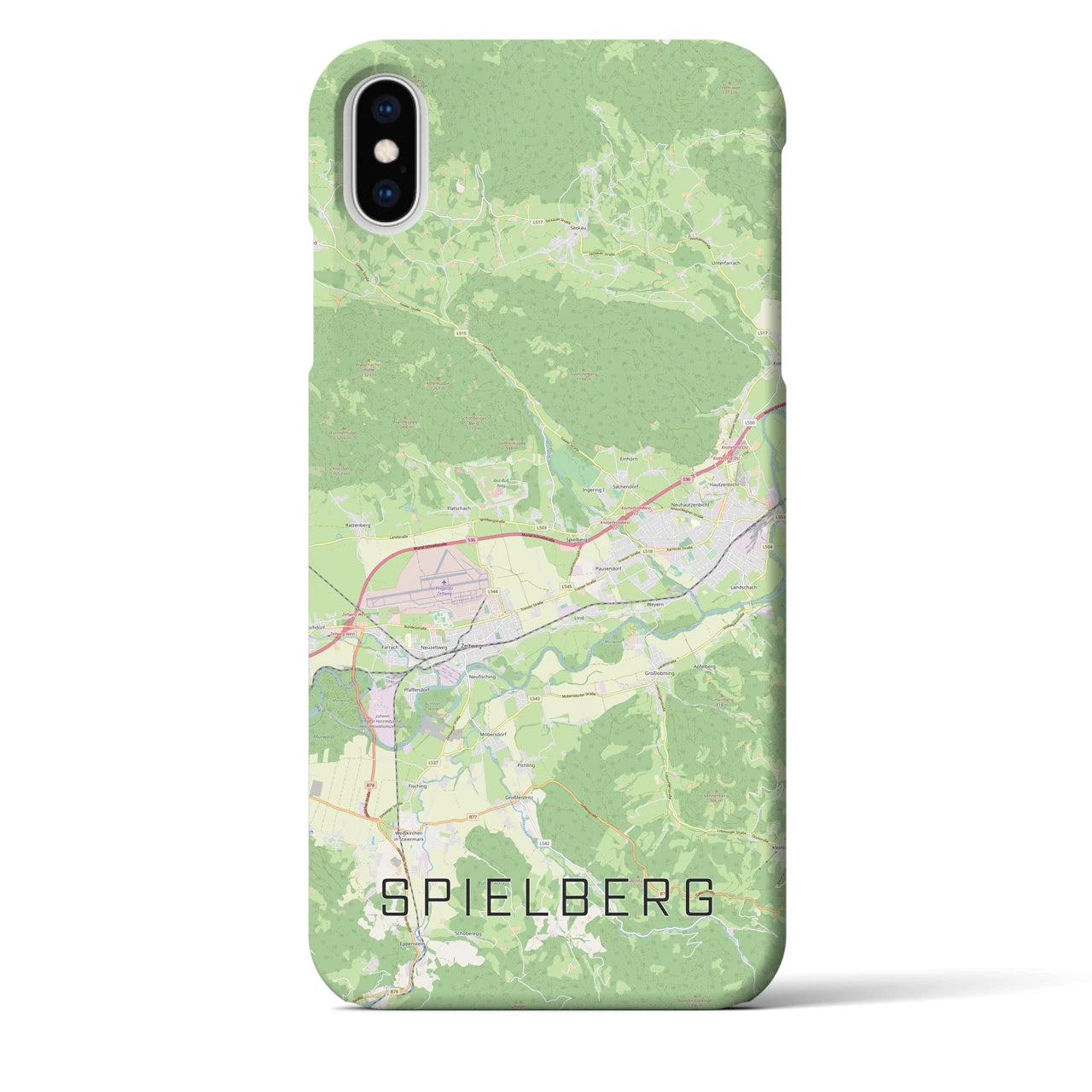 【シュピールベルク(オーストリア)】地図柄iPhoneケース(バックカバータイプ)