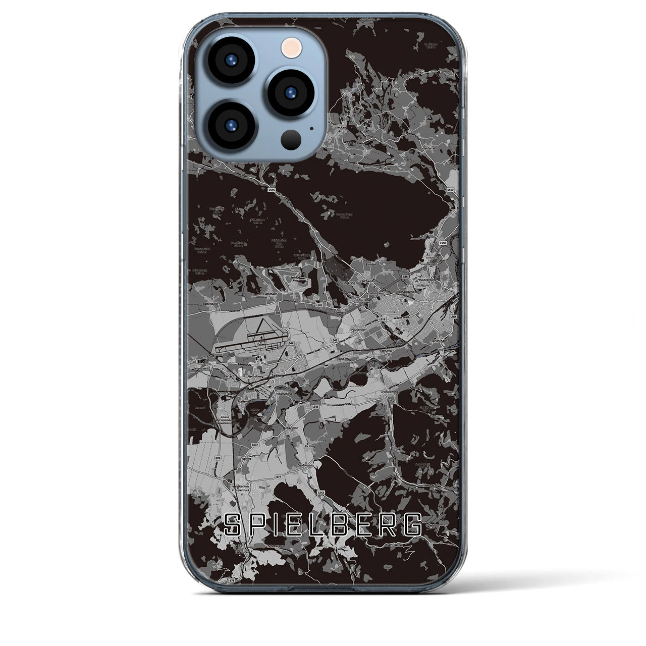 【シュピールベルク(オーストリア)】地図柄iPhoneケース(クリアタイプ)