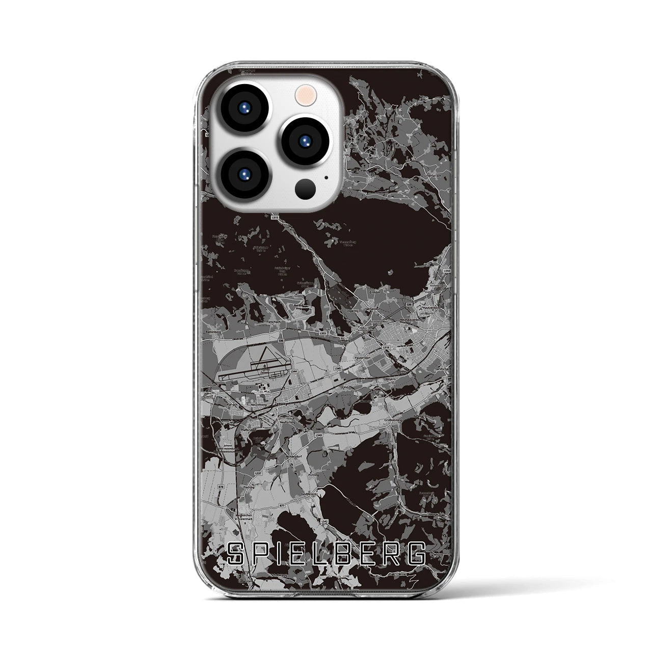 【シュピールベルク(オーストリア)】地図柄iPhoneケース(クリアタイプ)