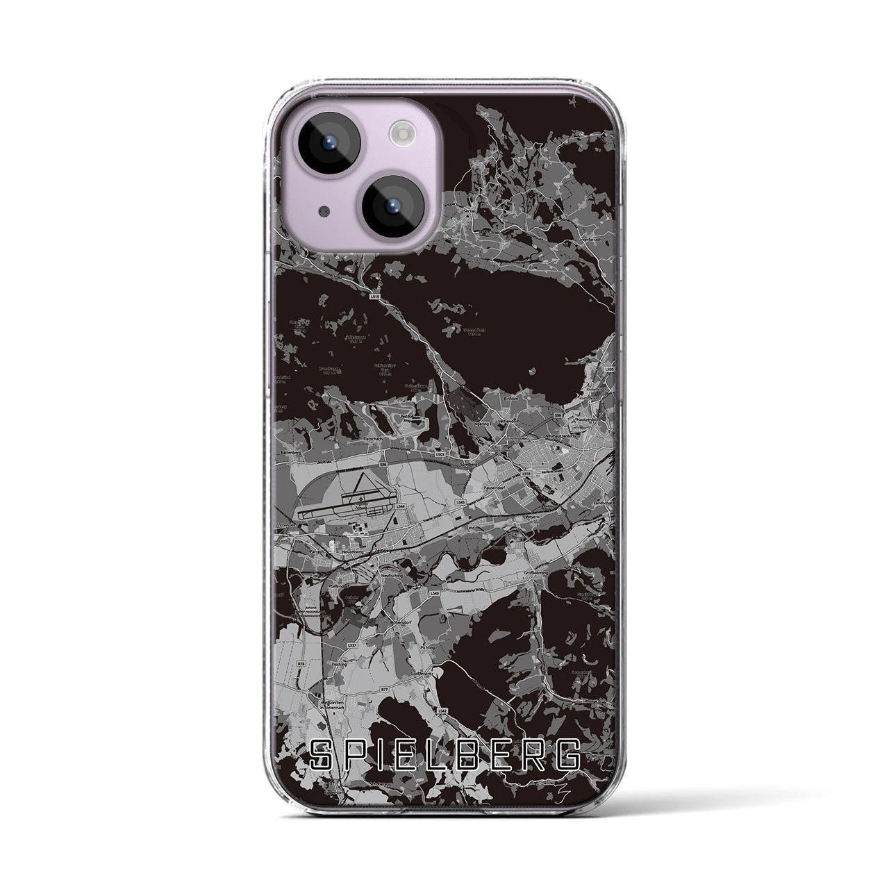 【シュピールベルク(オーストリア)】地図柄iPhoneケース(クリアタイプ)