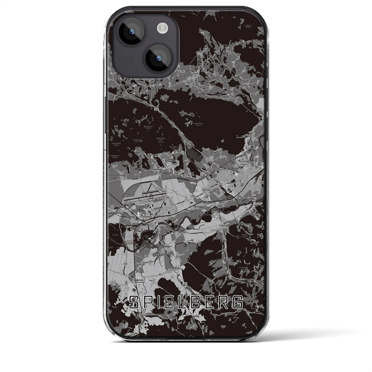【シュピールベルク(オーストリア)】地図柄iPhoneケース(クリアタイプ)