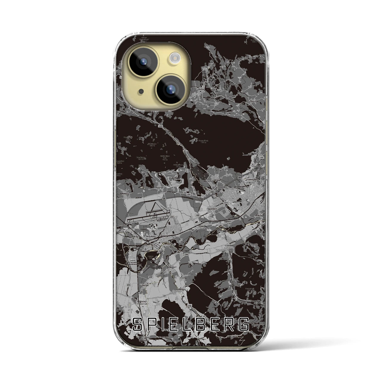 【シュピールベルク(オーストリア)】地図柄iPhoneケース(クリアタイプ)