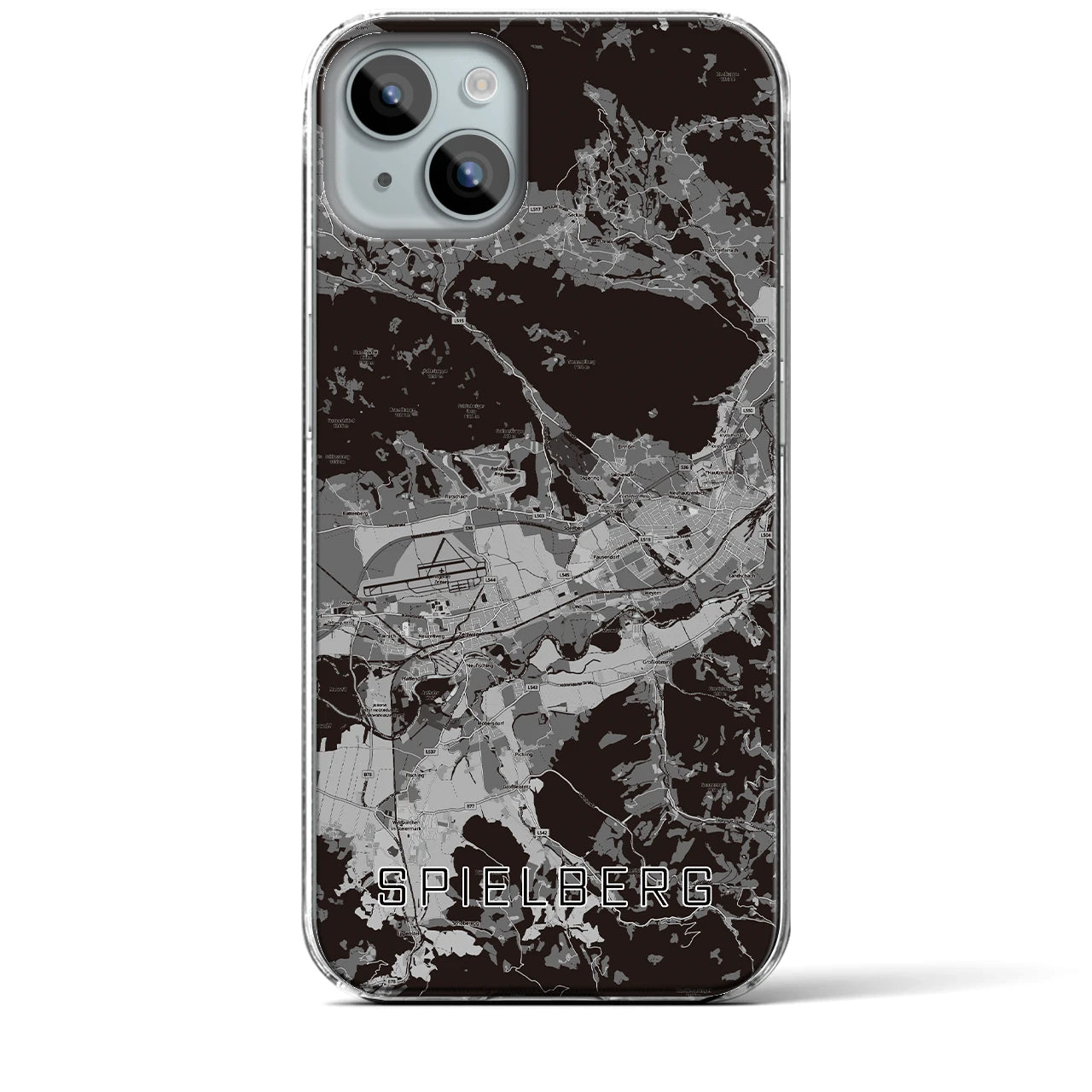 【シュピールベルク(オーストリア)】地図柄iPhoneケース(クリアタイプ)