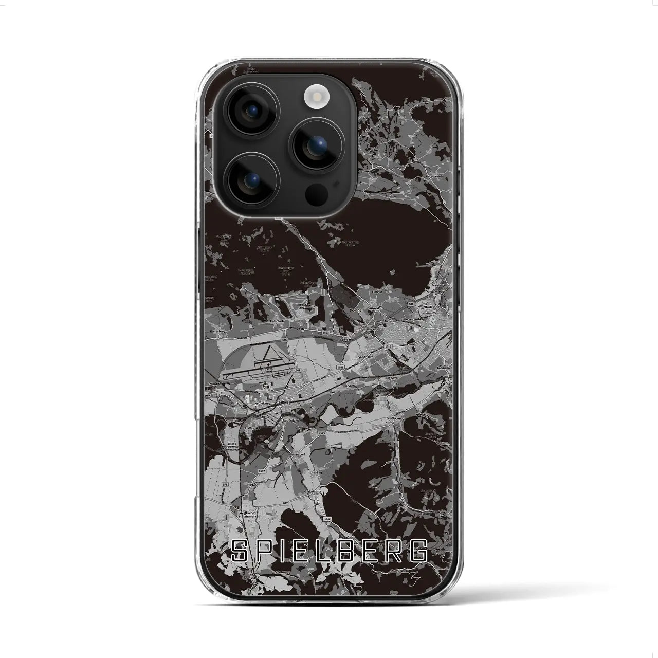 【シュピールベルク(オーストリア)】地図柄iPhoneケース(クリアタイプ)