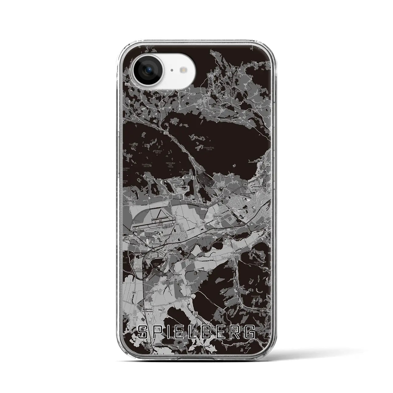 【シュピールベルク(オーストリア)】地図柄iPhoneケース(クリアタイプ)