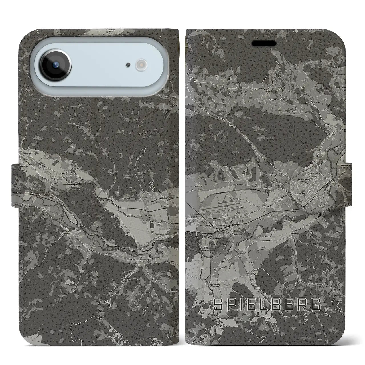 【シュピールベルク(オーストリア)】地図柄iPhoneケース(手帳タイプ)