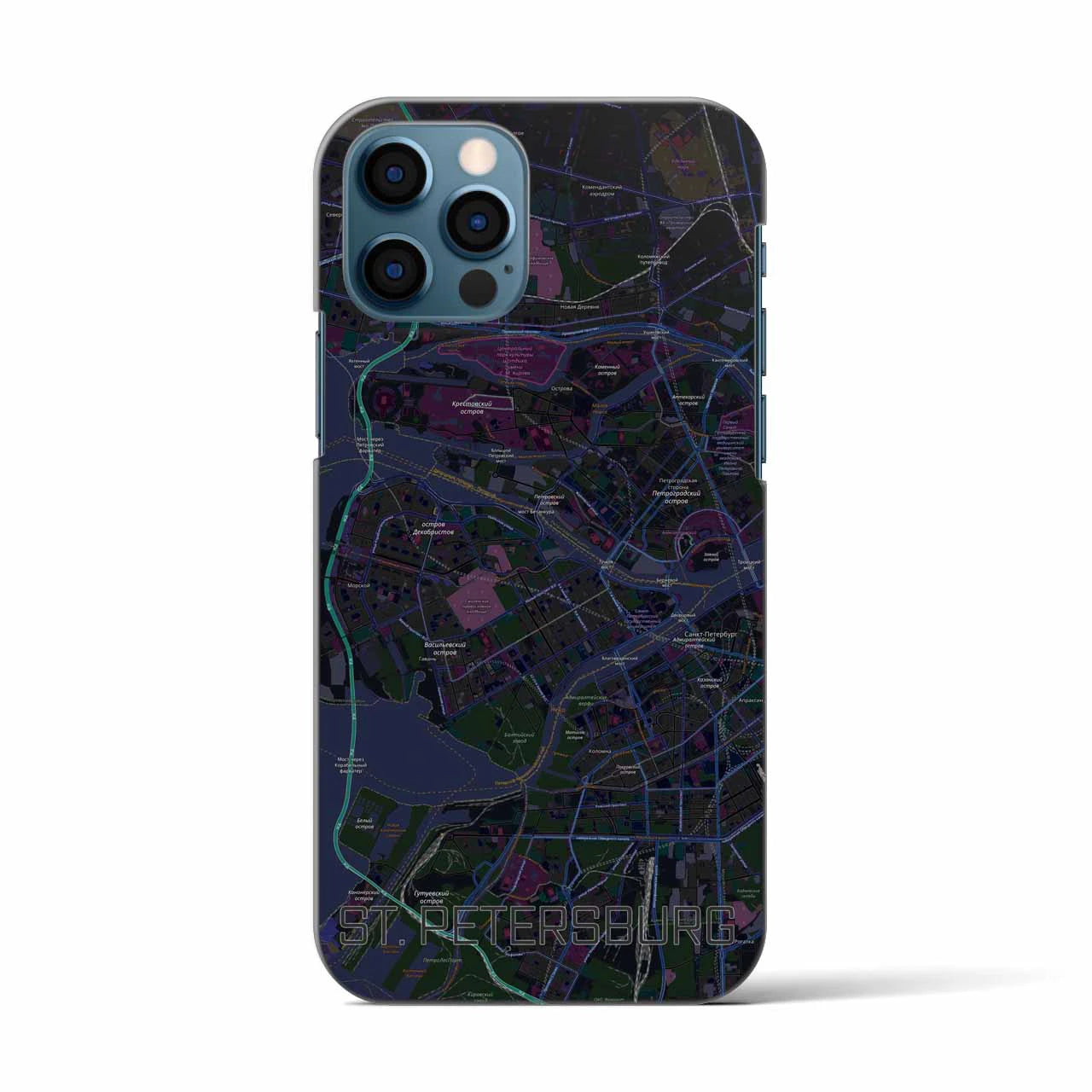 【サンクトペテルブルク(ロシア)】地図柄iPhoneケース(バックカバータイプ)