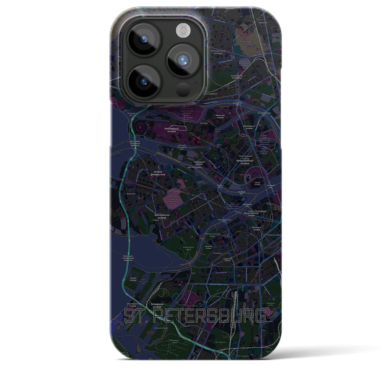【サンクトペテルブルク(ロシア)】地図柄iPhoneケース(バックカバータイプ)