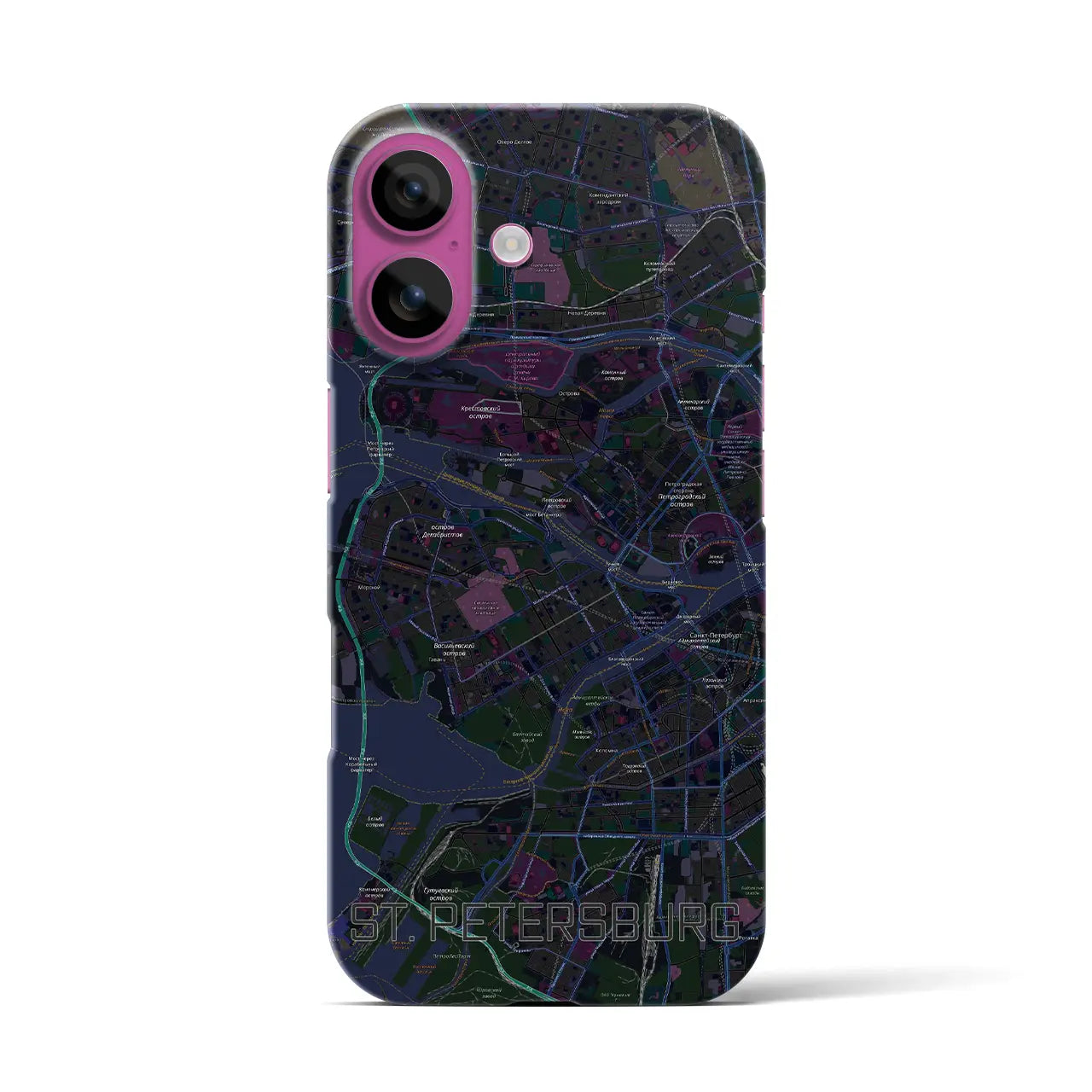 【サンクトペテルブルク(ロシア)】地図柄iPhoneケース(バックカバータイプ)