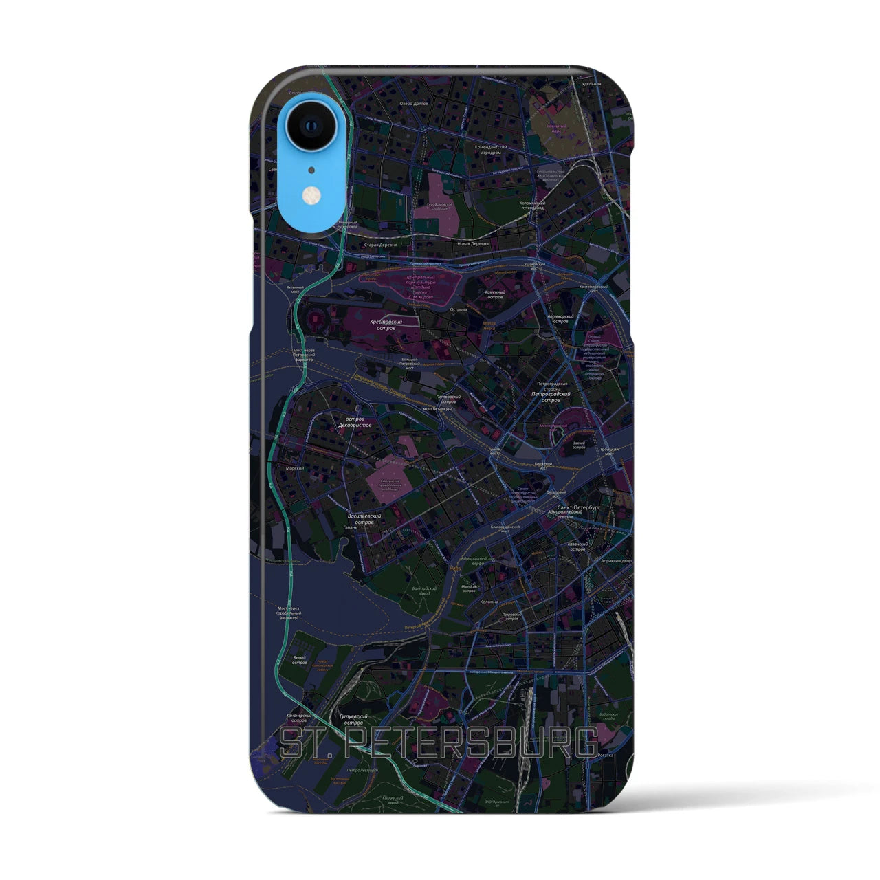 【サンクトペテルブルク(ロシア)】地図柄iPhoneケース(バックカバータイプ)