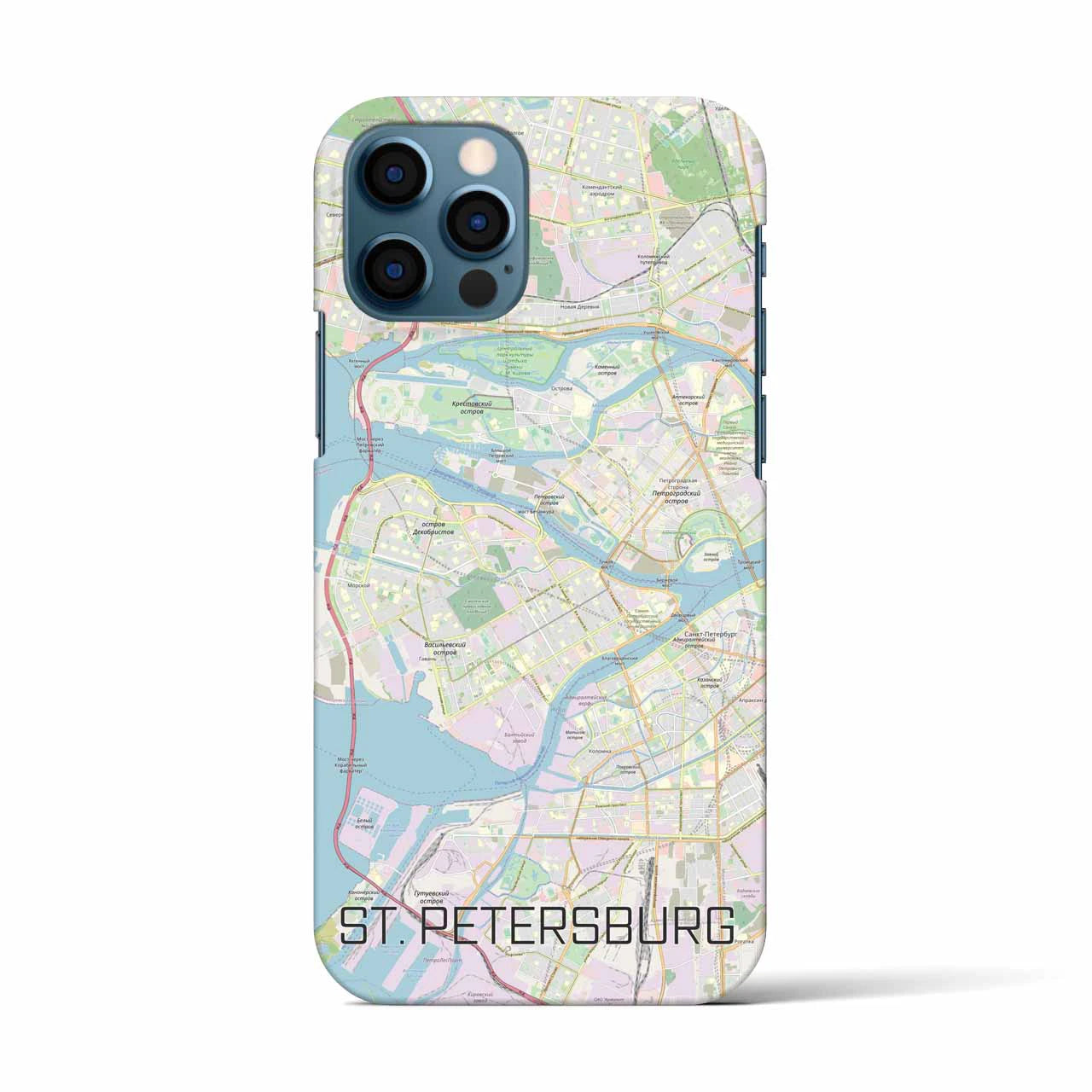 【サンクトペテルブルク(ロシア)】地図柄iPhoneケース(バックカバータイプ)