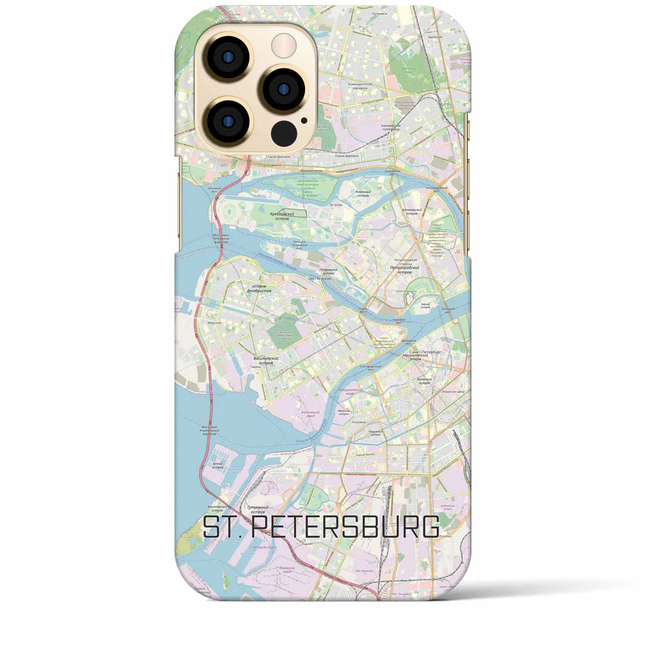 【サンクトペテルブルク(ロシア)】地図柄iPhoneケース(バックカバータイプ)