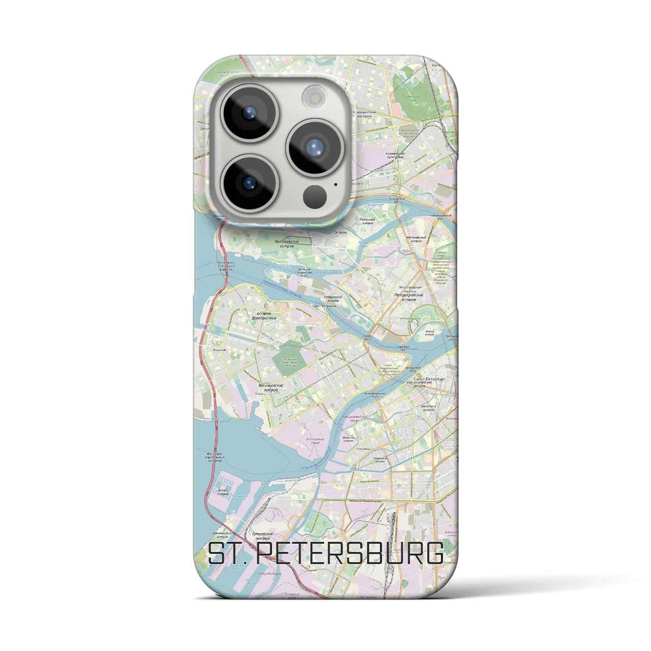 【サンクトペテルブルク(ロシア)】地図柄iPhoneケース(バックカバータイプ)
