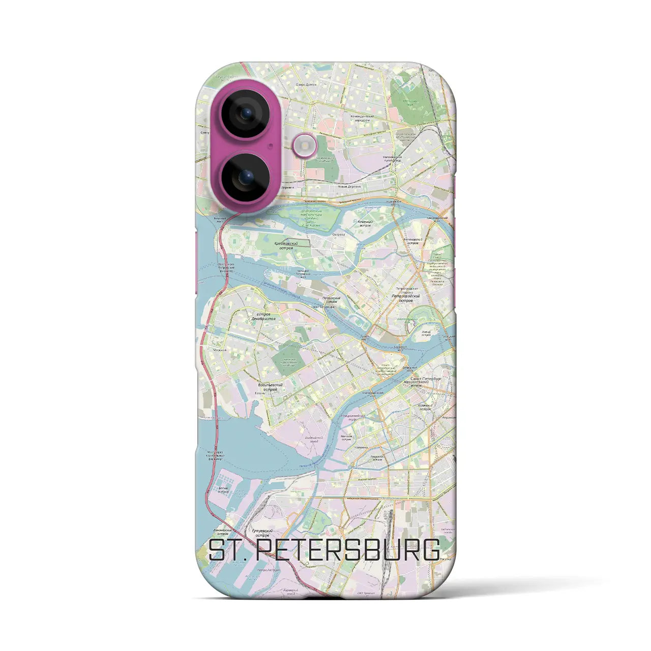 【サンクトペテルブルク(ロシア)】地図柄iPhoneケース(バックカバータイプ)
