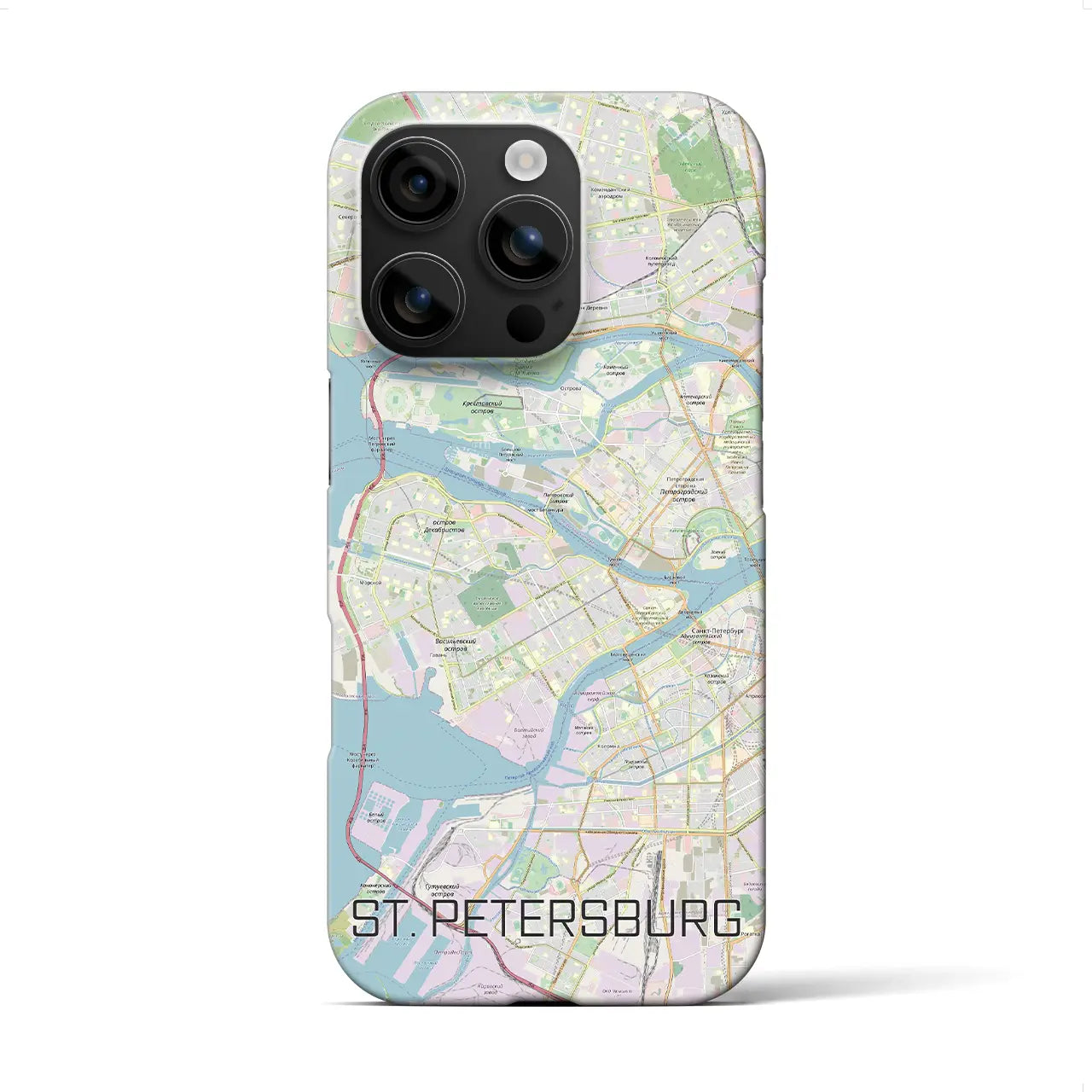 【サンクトペテルブルク(ロシア)】地図柄iPhoneケース(バックカバータイプ)