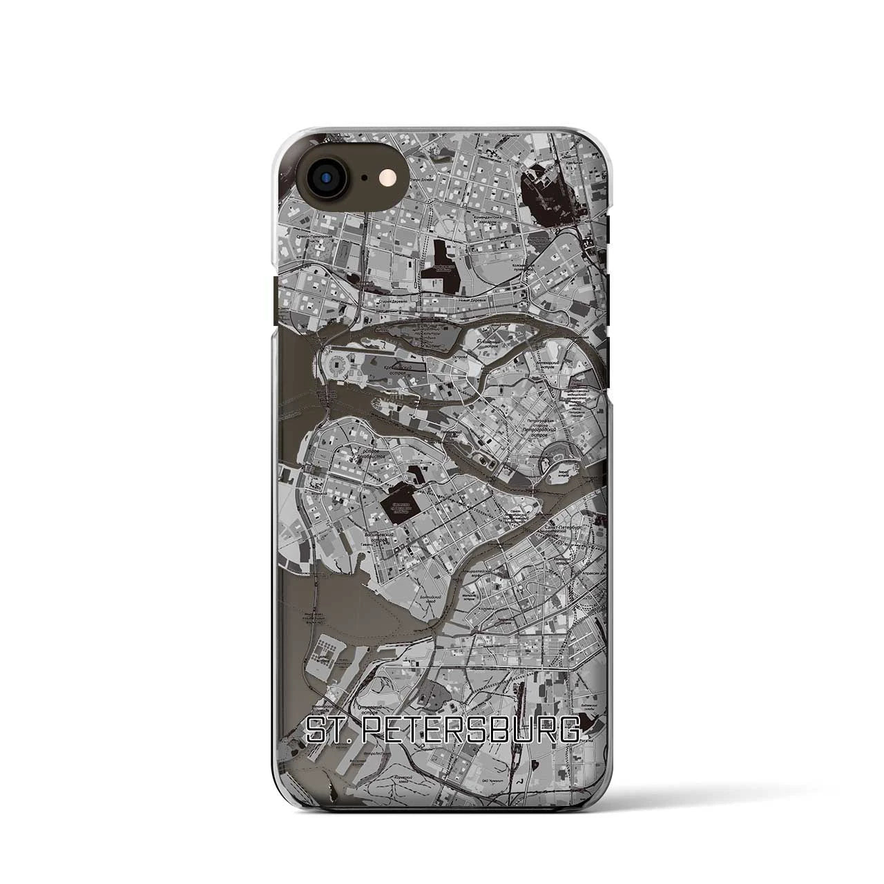 【サンクトペテルブルク(ロシア)】地図柄iPhoneケース(クリアタイプ)