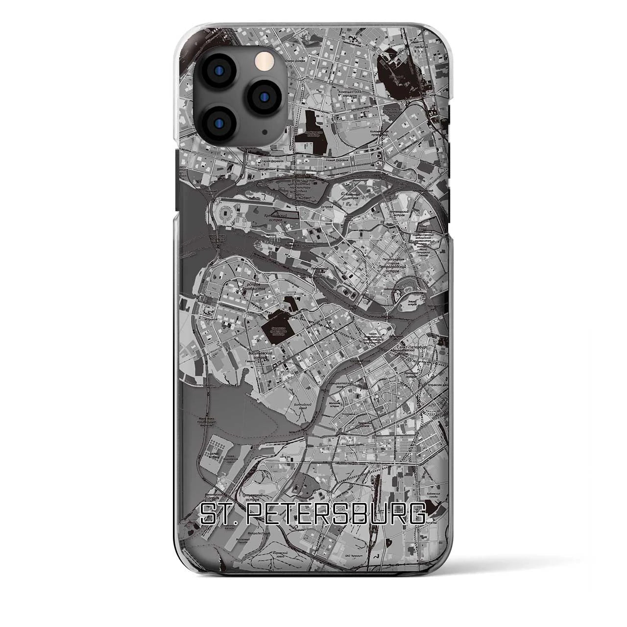 【サンクトペテルブルク(ロシア)】地図柄iPhoneケース(クリアタイプ)