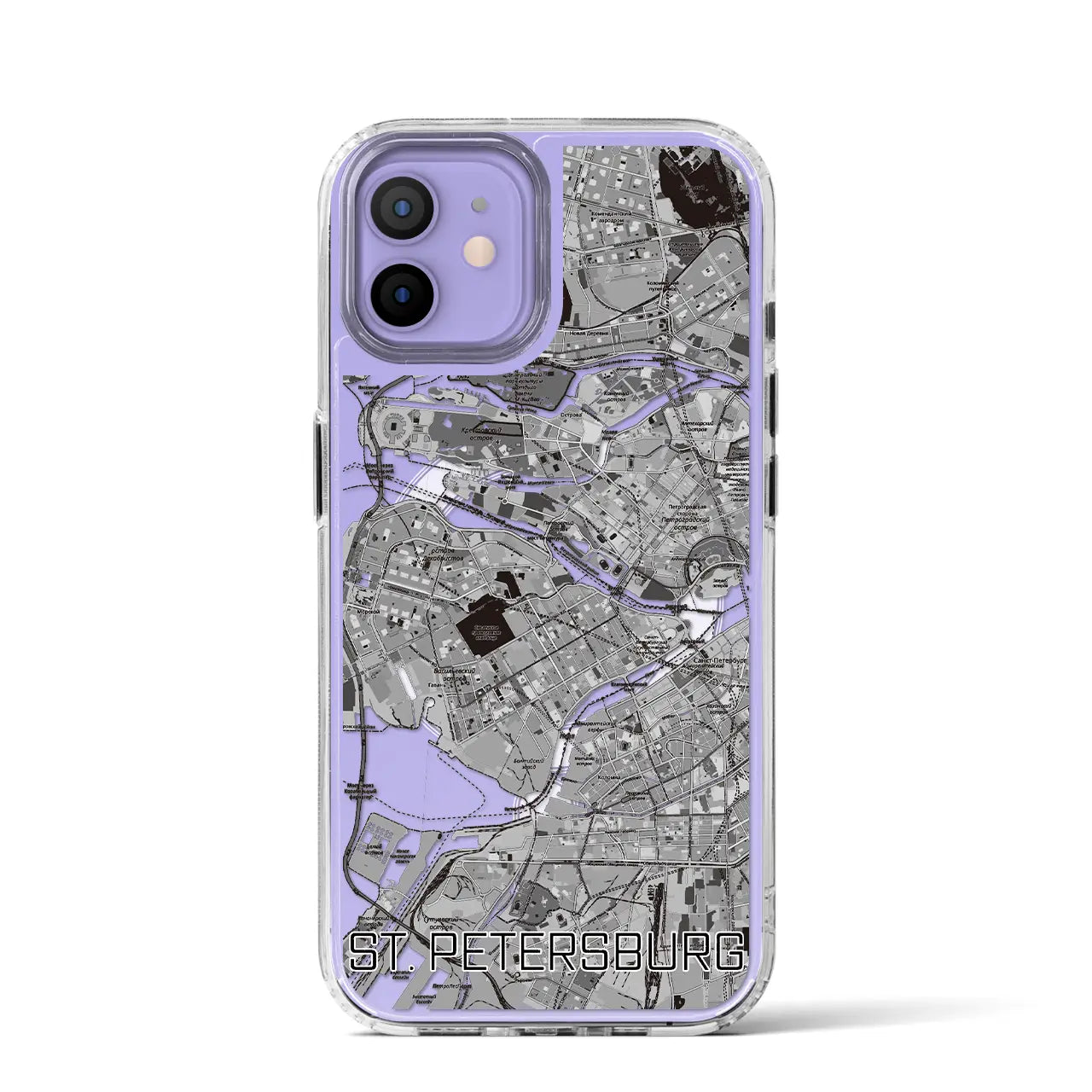 【サンクトペテルブルク(ロシア)】地図柄iPhoneケース(MagSafeタイプ)