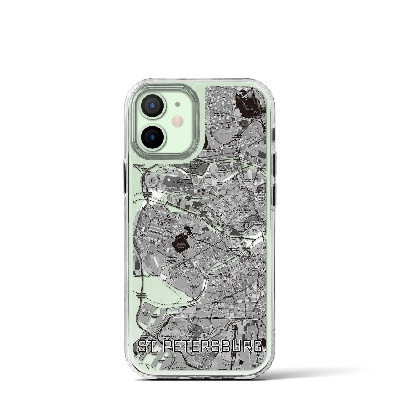【サンクトペテルブルク(ロシア)】地図柄iPhoneケース(MagSafeタイプ)