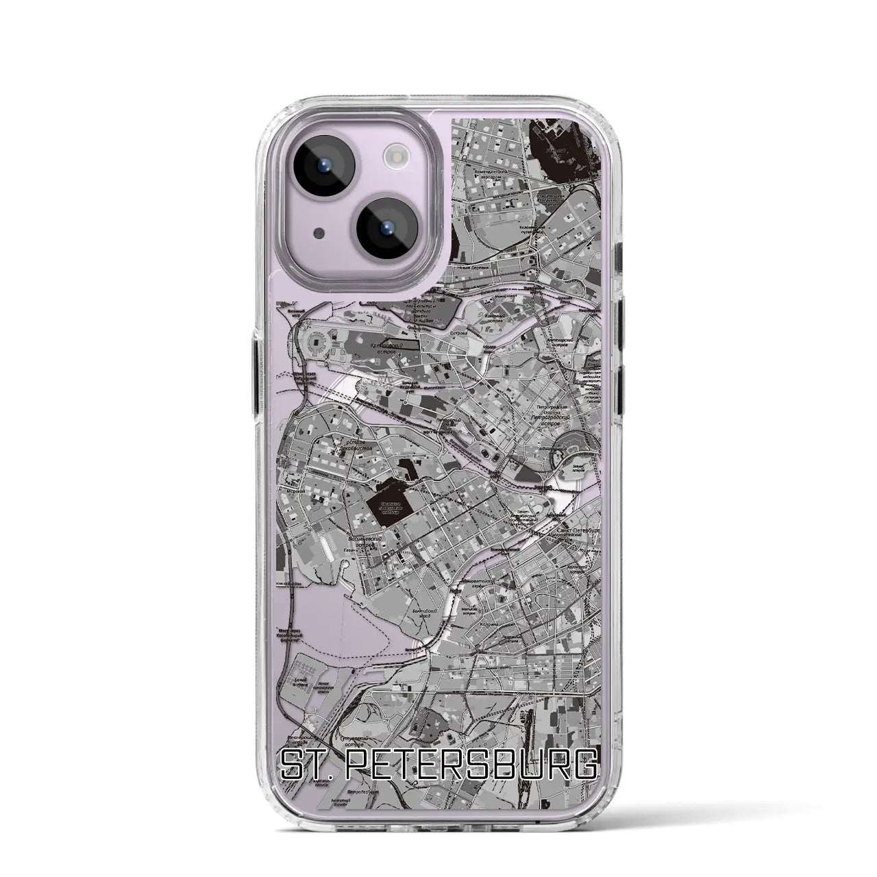 【サンクトペテルブルク(ロシア)】地図柄iPhoneケース(MagSafeタイプ)