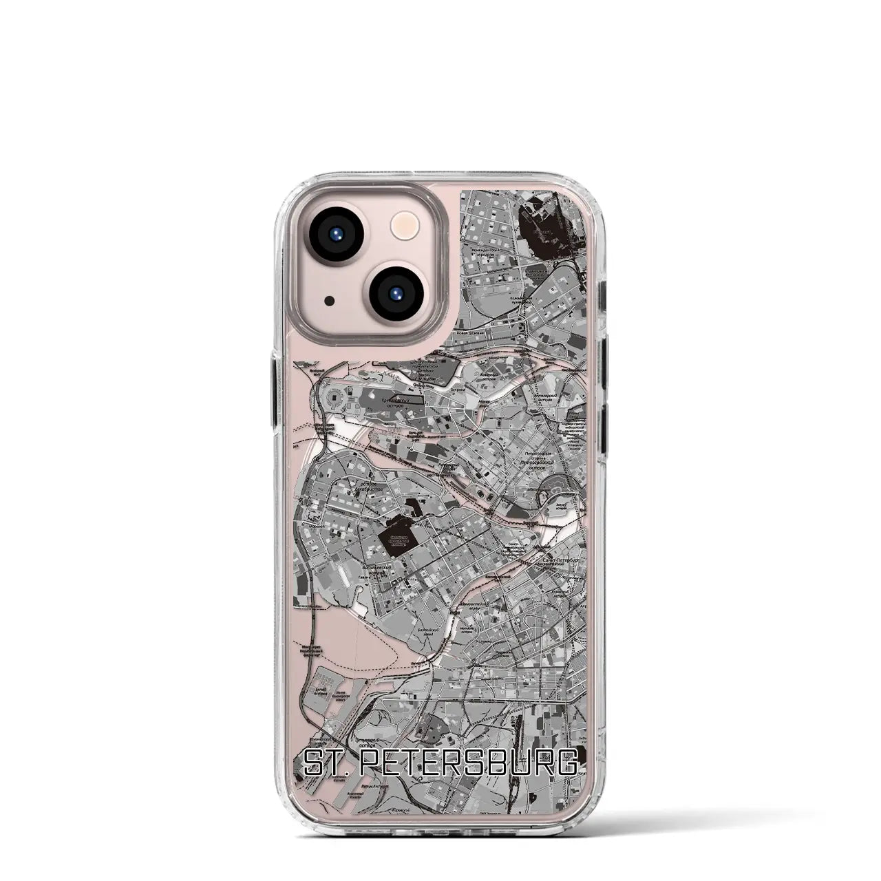 【サンクトペテルブルク(ロシア)】地図柄iPhoneケース(MagSafeタイプ)