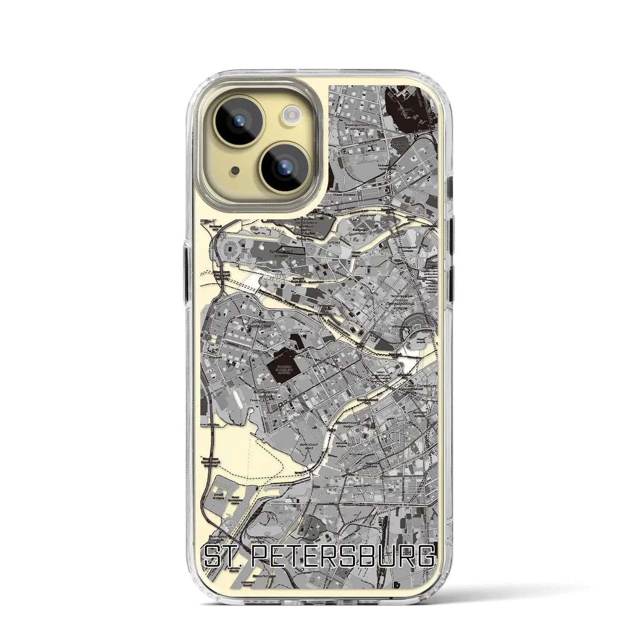 【サンクトペテルブルク(ロシア)】地図柄iPhoneケース(MagSafeタイプ)