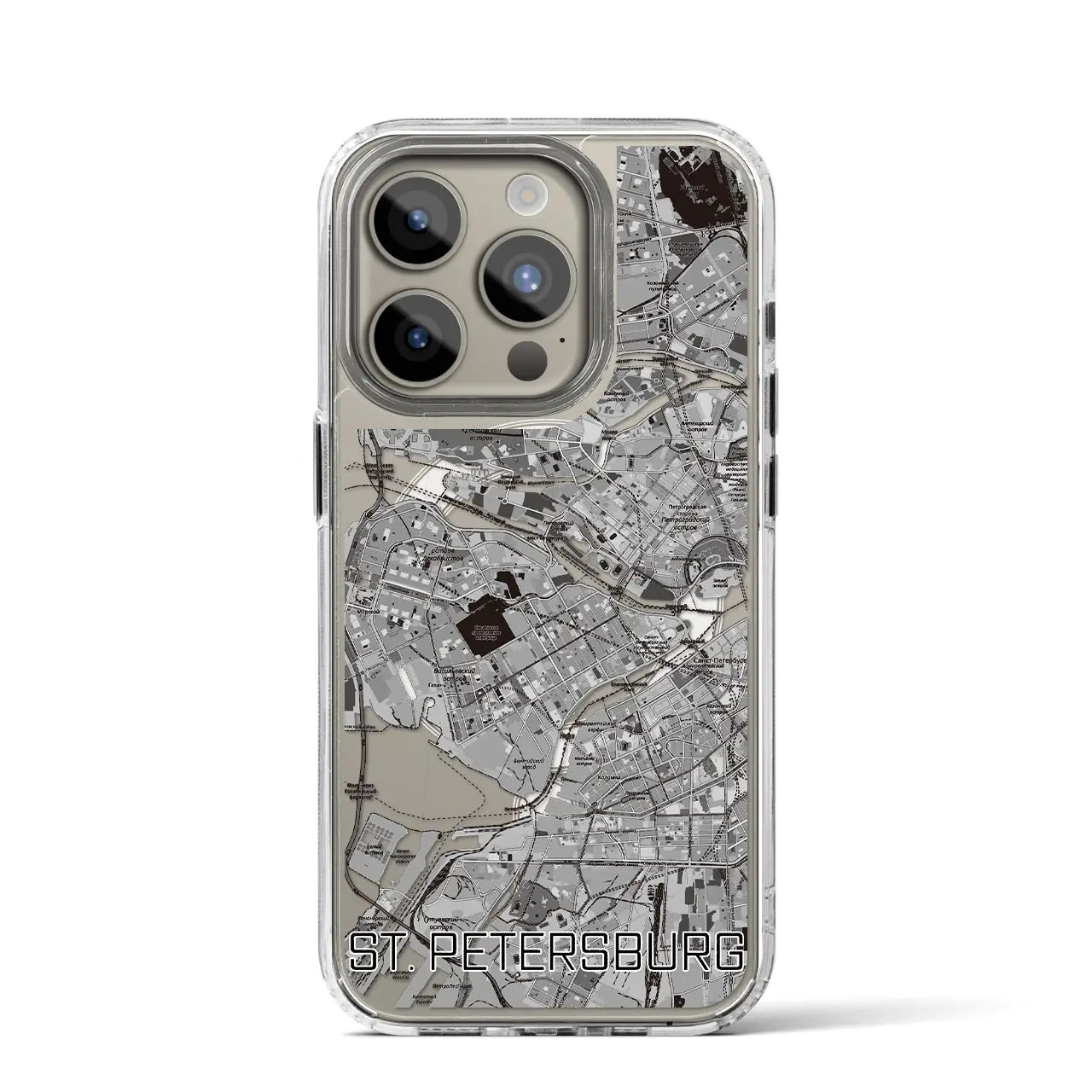 【サンクトペテルブルク(ロシア)】地図柄iPhoneケース(MagSafeタイプ)