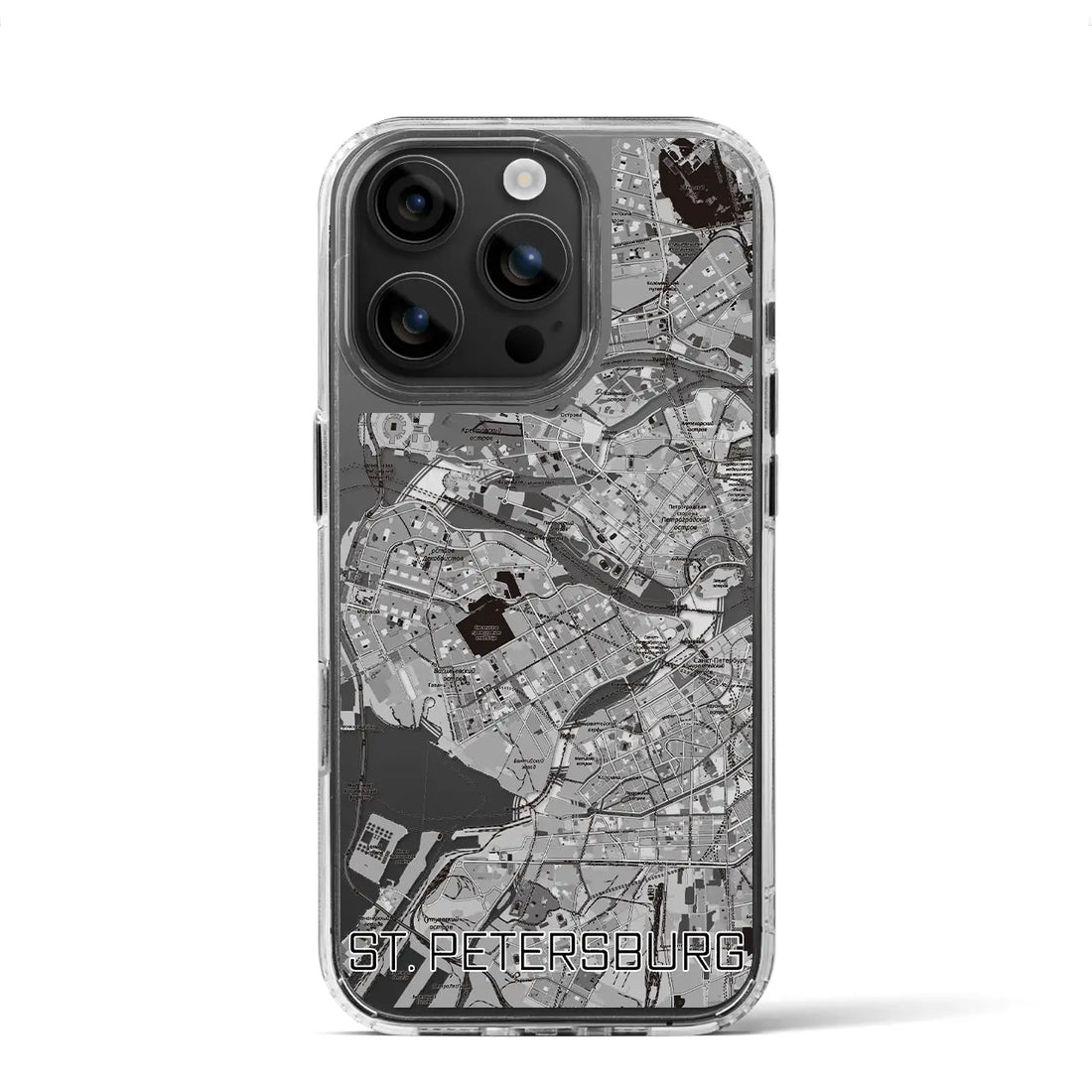 【サンクトペテルブルク(ロシア)】地図柄iPhoneケース(MagSafeタイプ)