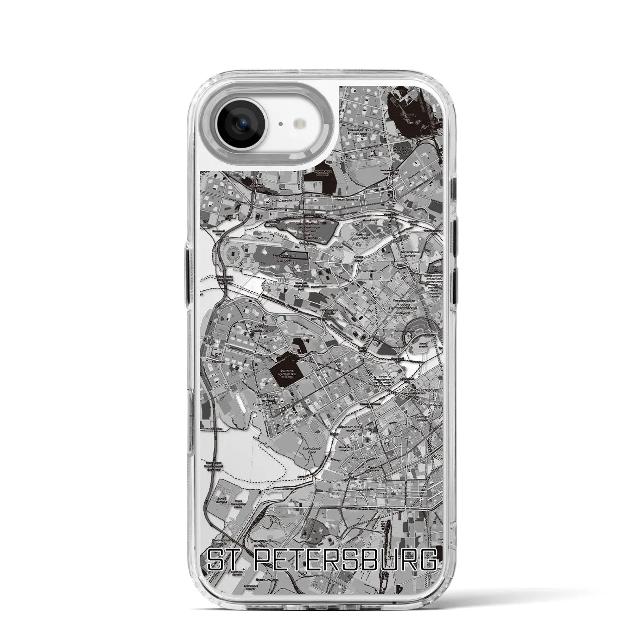 【サンクトペテルブルク(ロシア)】地図柄iPhoneケース(MagSafeタイプ)