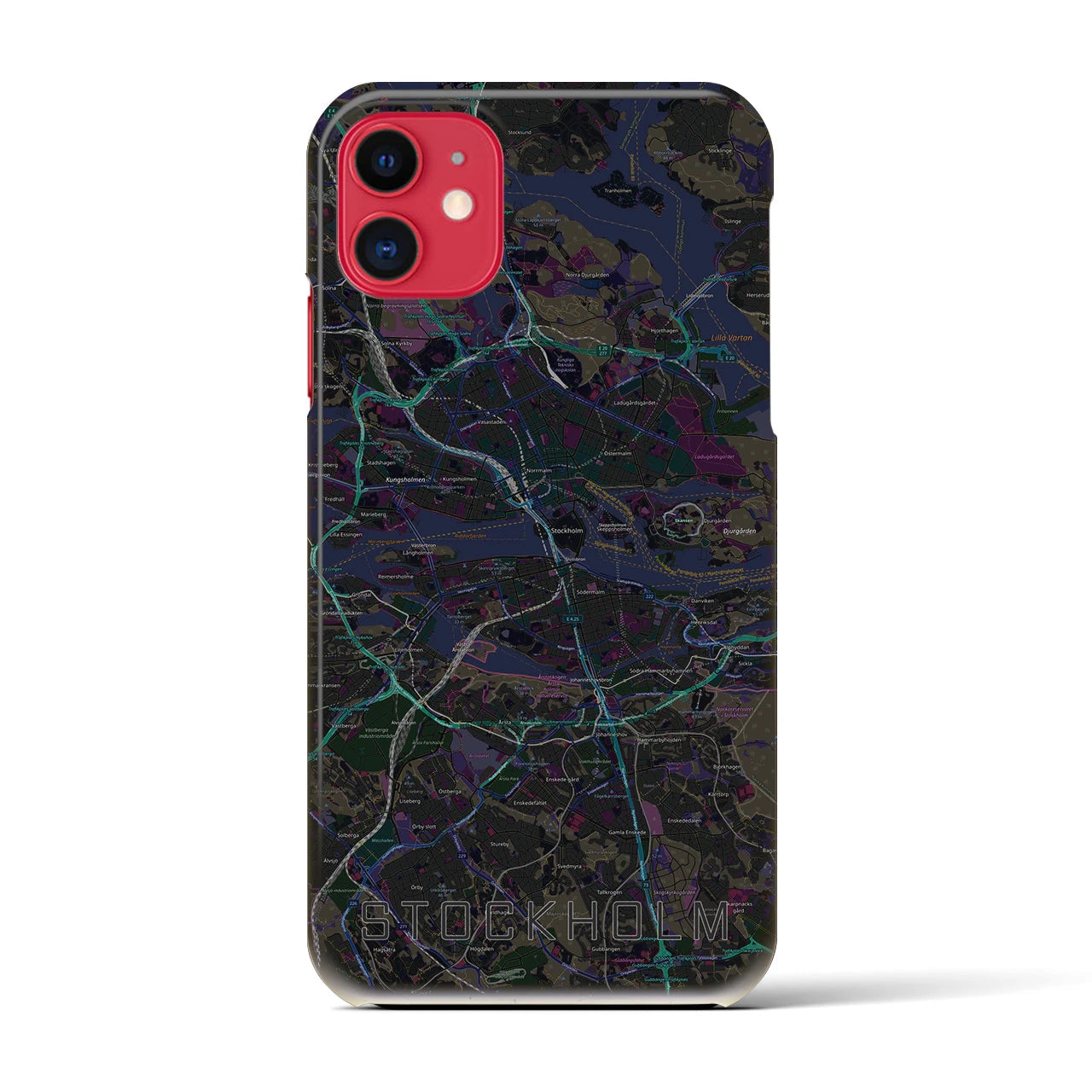 【ストックホルム(スウェーデン)】地図柄iPhoneケース(バックカバータイプ)
