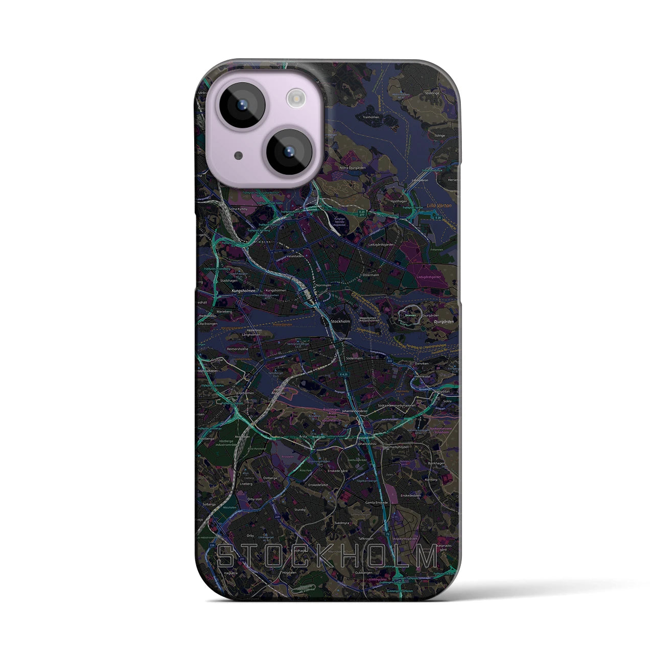 【ストックホルム(スウェーデン)】地図柄iPhoneケース(バックカバータイプ)