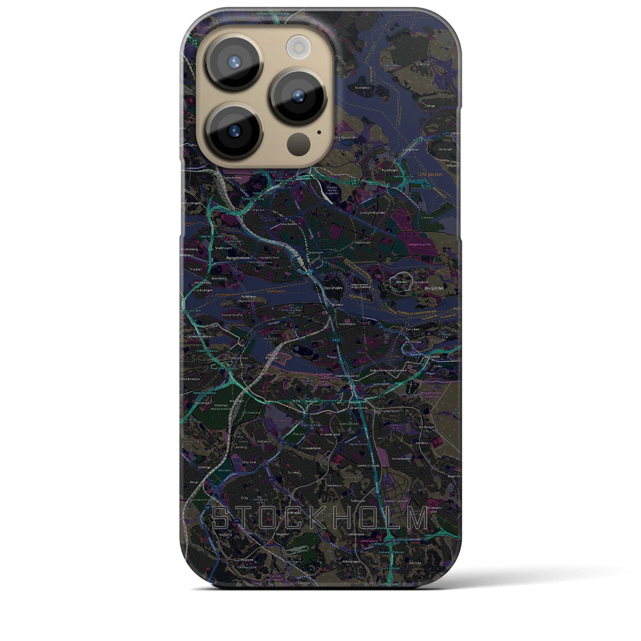 【ストックホルム(スウェーデン)】地図柄iPhoneケース(バックカバータイプ)