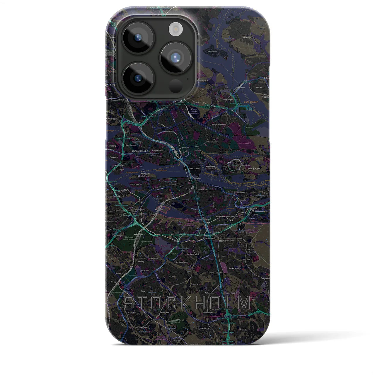 【ストックホルム(スウェーデン)】地図柄iPhoneケース(バックカバータイプ)