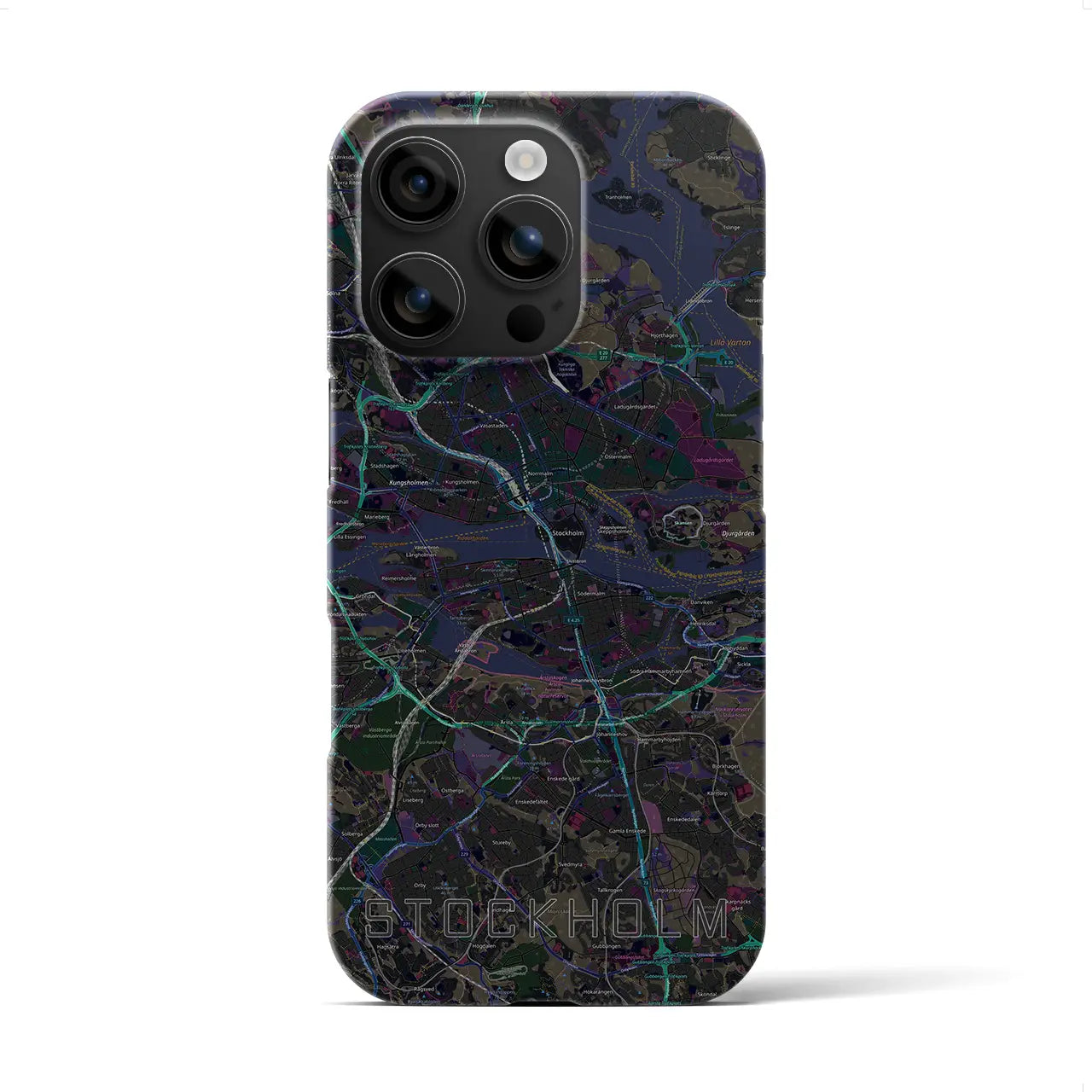 【ストックホルム(スウェーデン)】地図柄iPhoneケース(バックカバータイプ)