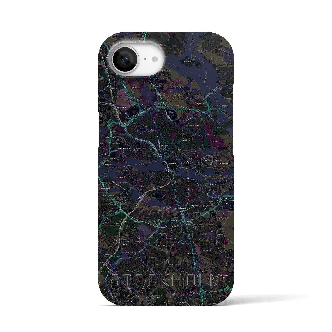 【ストックホルム(スウェーデン)】地図柄iPhoneケース(バックカバータイプ)