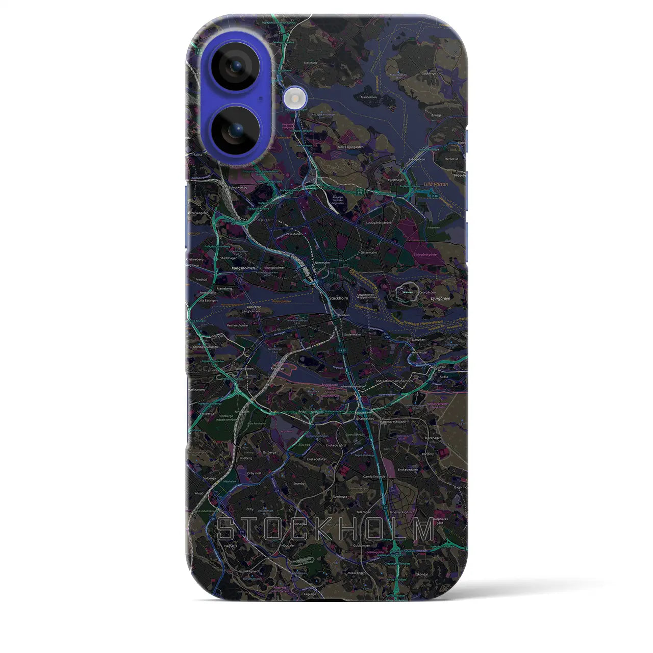 【ストックホルム(スウェーデン)】地図柄iPhoneケース(バックカバータイプ)