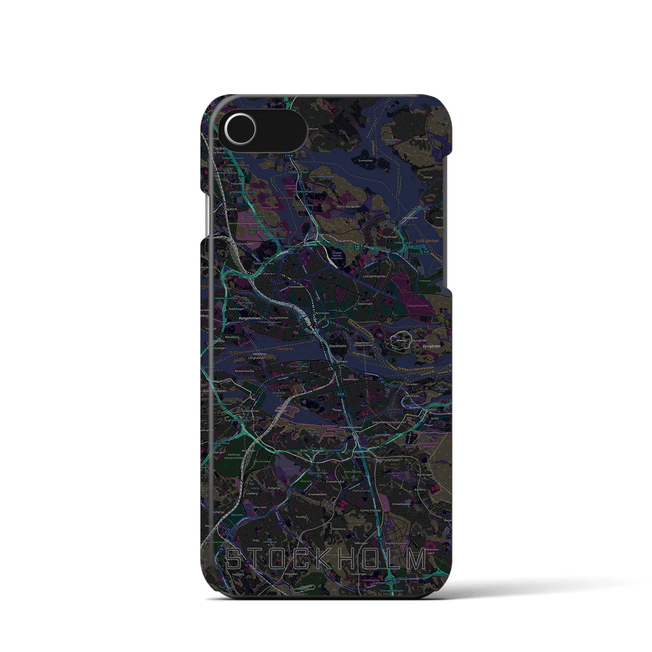 【ストックホルム(スウェーデン)】地図柄iPhoneケース(バックカバータイプ)