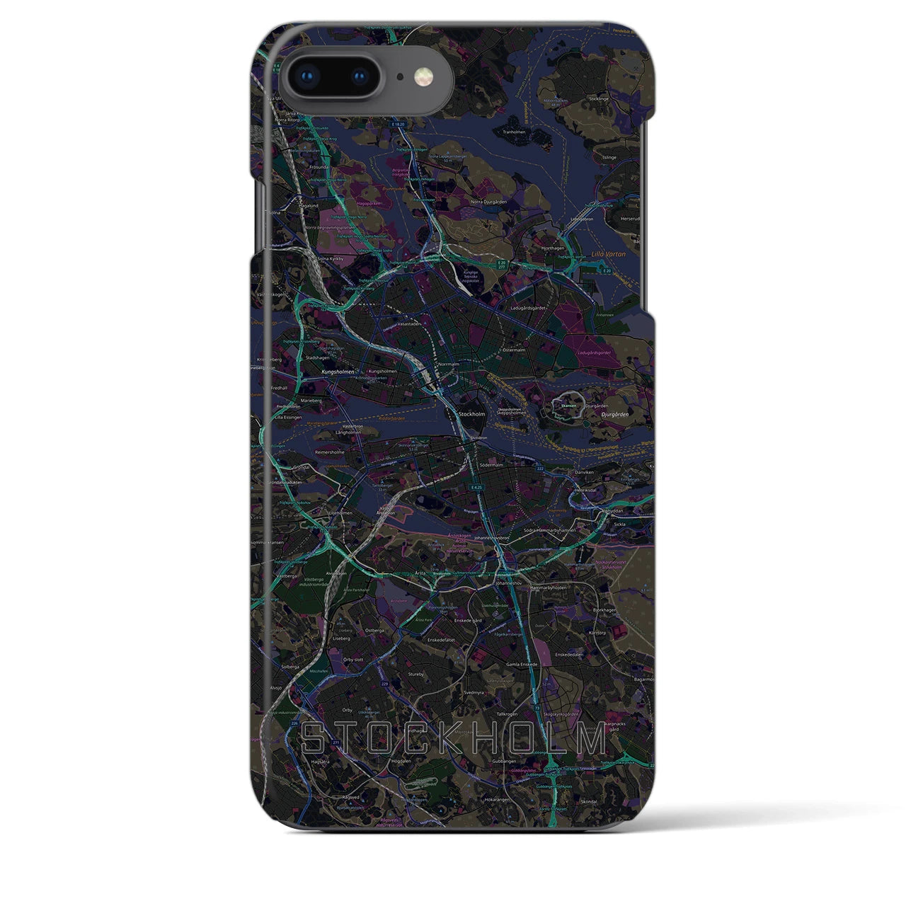 【ストックホルム(スウェーデン)】地図柄iPhoneケース(バックカバータイプ)