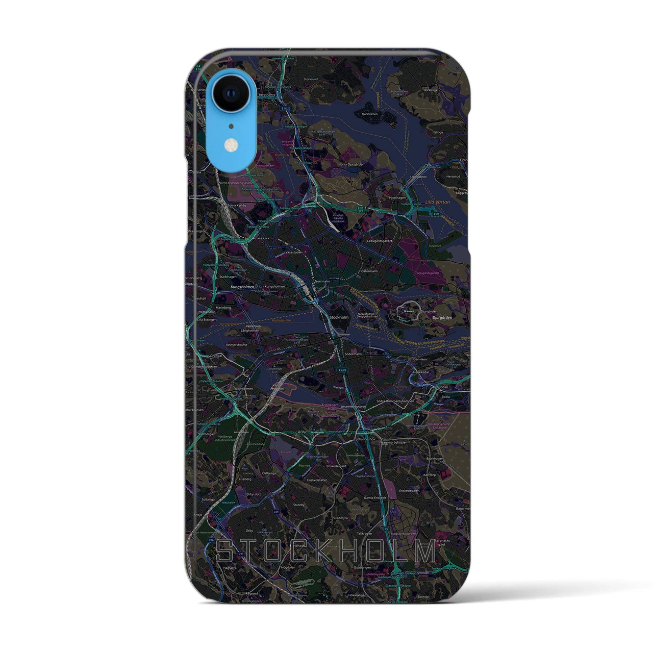 【ストックホルム(スウェーデン)】地図柄iPhoneケース(バックカバータイプ)