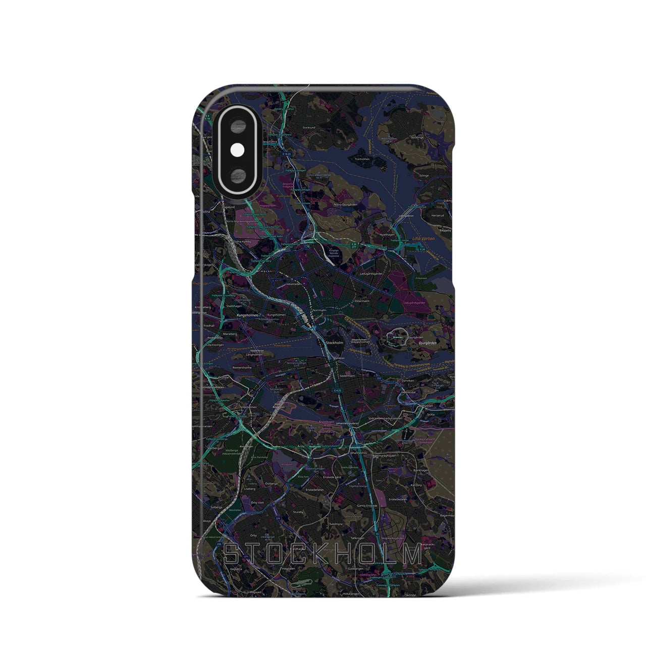 【ストックホルム(スウェーデン)】地図柄iPhoneケース(バックカバータイプ)